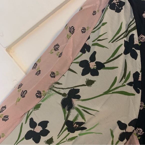 Nicole Miller Tulip Ditzy Floral Printed Long Sleeve Button Down Shift Dress 10 - Picture 6 of 11